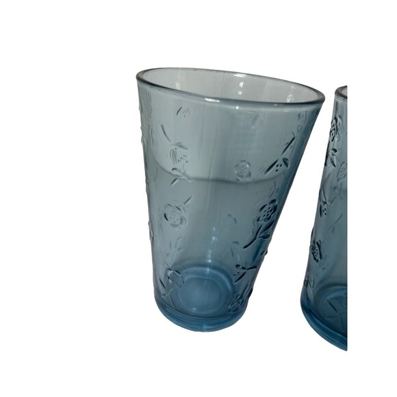 Set of (2) Anchor Hocking SAVANNAH Blue 18 oz Iced Tea Cooler Glasses 5 7/8" - Picture 5 of 16